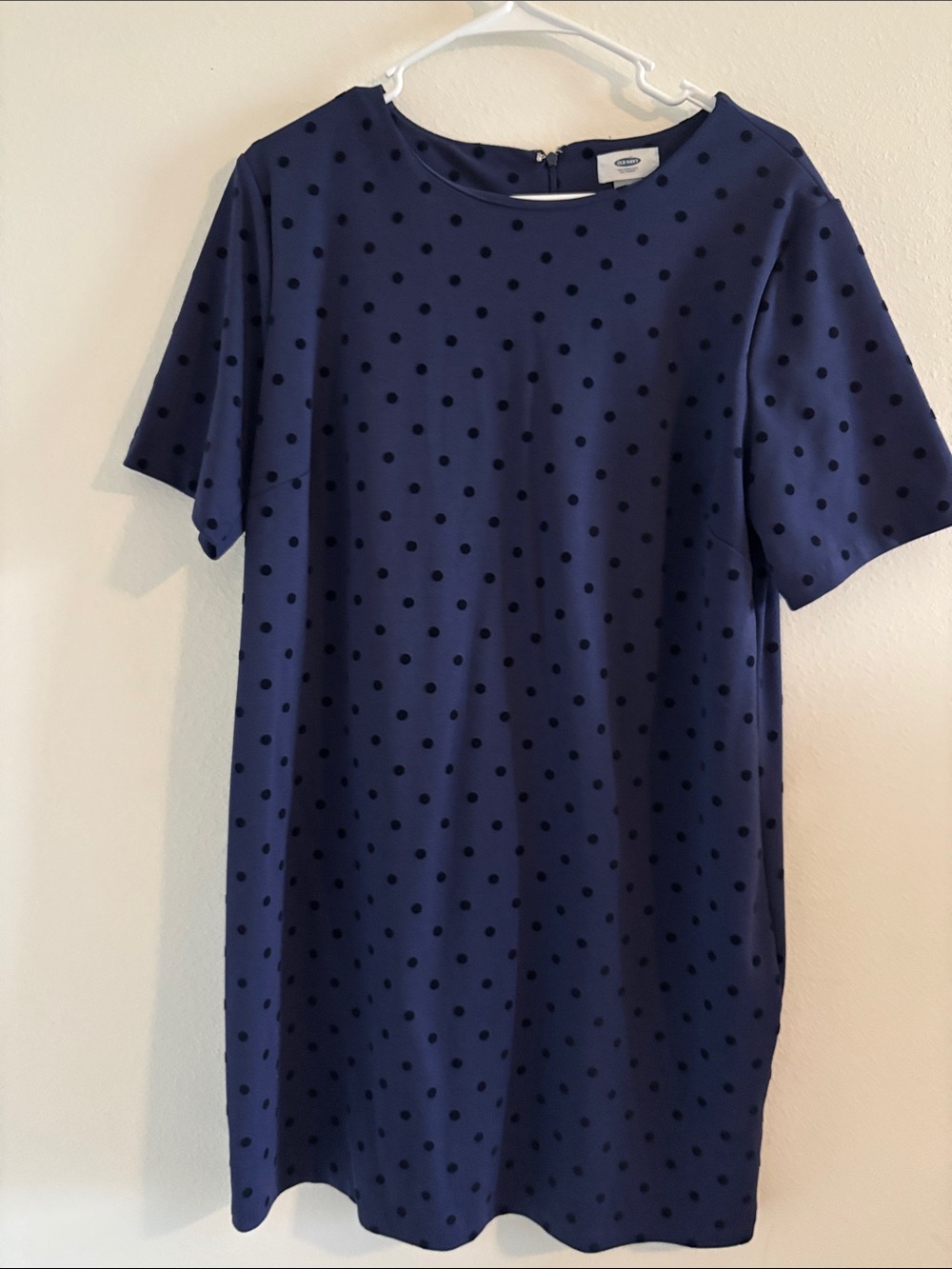 Old Navy Blue Polka Dot Midi Dress